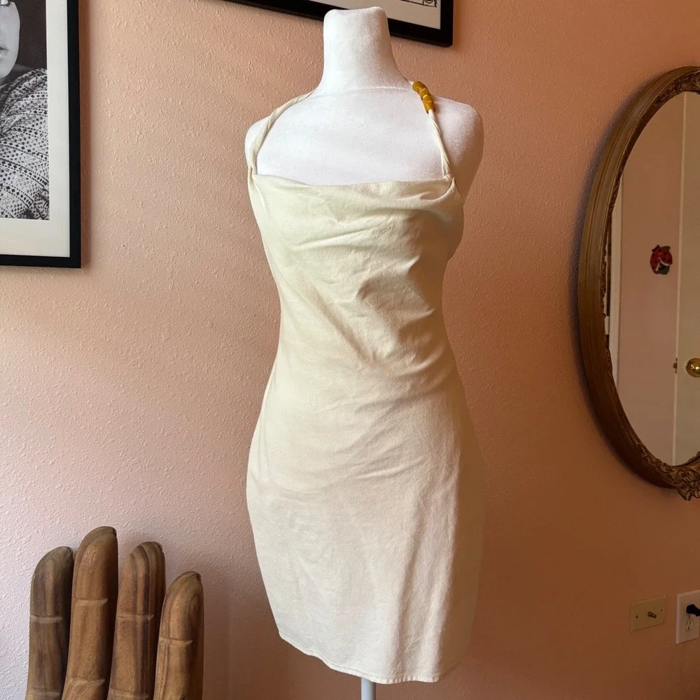 Zara Mini Beachy Bodycon Halter Dress